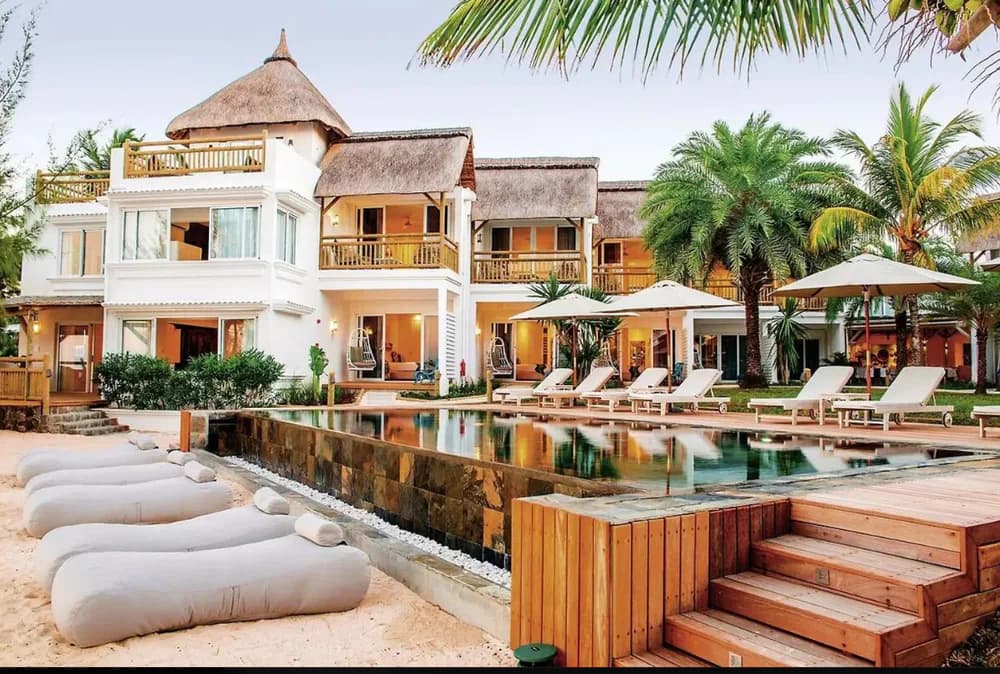 A resort property with guest accommodation and a swimming pool
